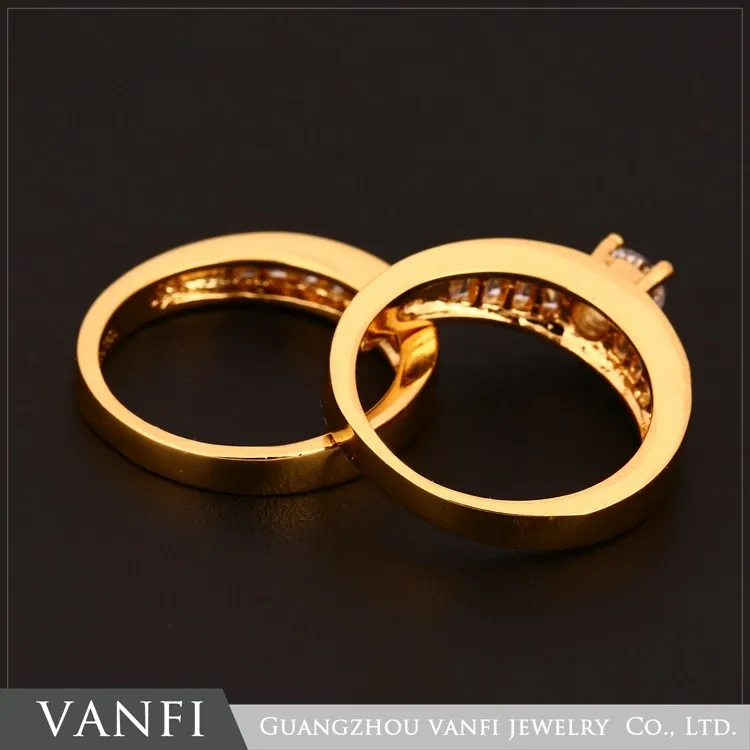 Vanfi High Quality Turkish Jewelry 24k Gold Plated Zircon Wedding Rings Buy Wedding Rings
