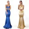 European and American Style new women's Open back dress Hot sale sexy deep V strap solid color dress Stock wholesale
