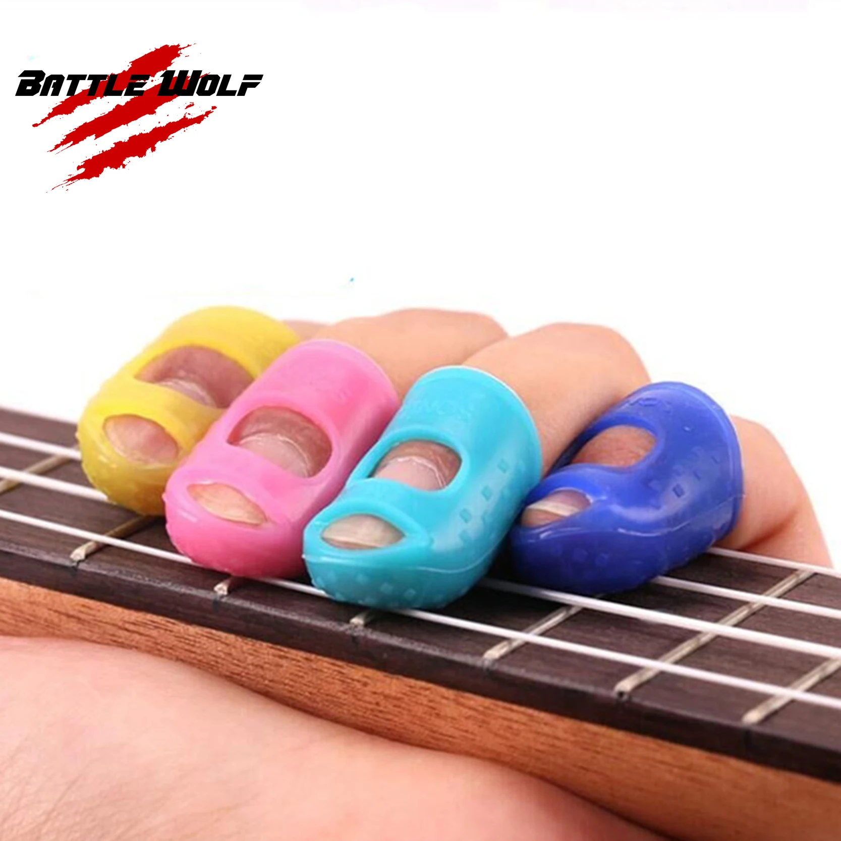 

Protect Finger Multiple Color Choices Silica gel Guitar Finger Pick, Colorful