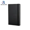 Fashion Promotional Gifts Black Hardcover Elastic Band PU A5 Leather Bound Notebook