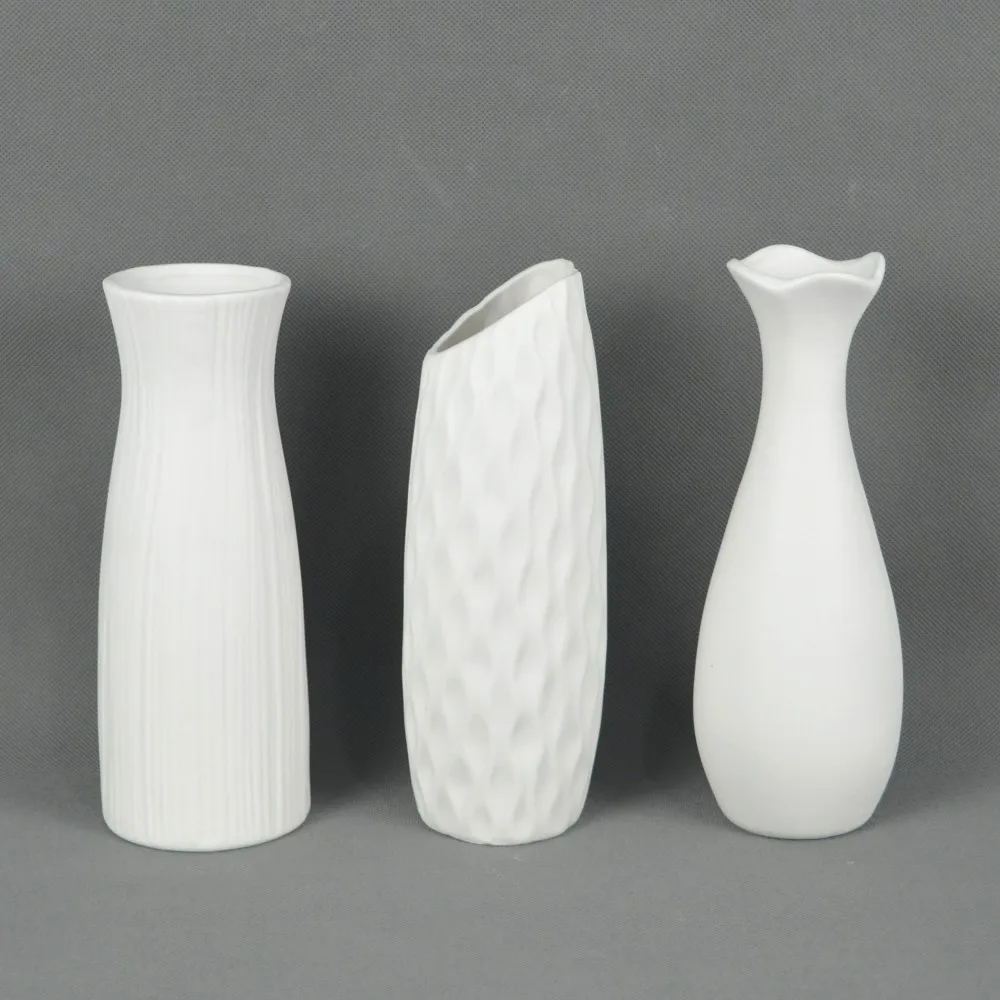 未绘制装饰陶瓷陶器中国瓷瓶白色