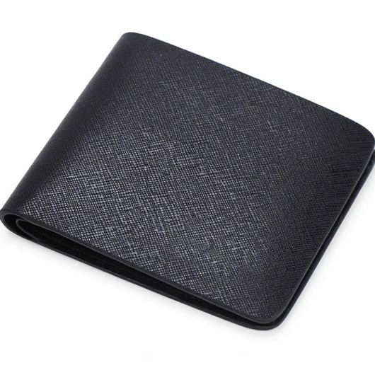 

Custom logo design genuine saffiano leather wallet, factory high quality mens leather wallets, Black,blue,gray,khaki