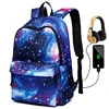Unisex Nylon Galaxy Pattern Laptop School Backpack Rucksack Daypack