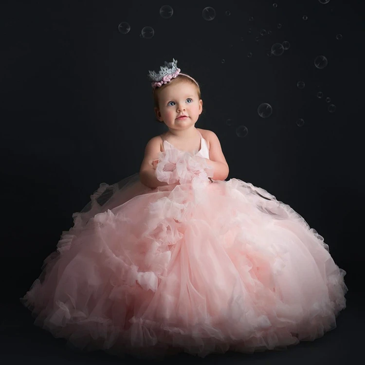 

Flower Girl Dress Wedding Party Kids Tutu Birthday Princess Dress Layered Tutu Cake Dress for Formal Occasions Prom Ball gown, Picture