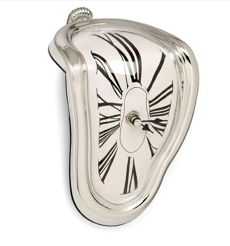 

Novel Surreal Melting Distorted Wall Clocks Surreal Wall clock Decoration Gift, White
