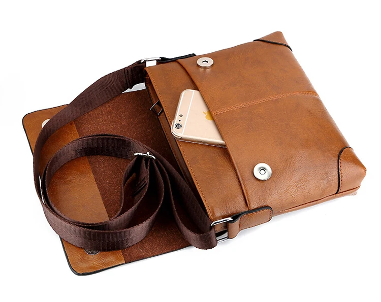 Cathylin Fashion Hot Sale Vintage PU Messenger Bag Sling Bag Mens Shoulder Bag