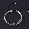 anklets for women foot jewelry Wholesale Zinc Alloy Anklet Nylon Cord Starfish silver color can be adjustable 581920