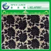 High quality embroidery lace on velvet lace fabric AP9867