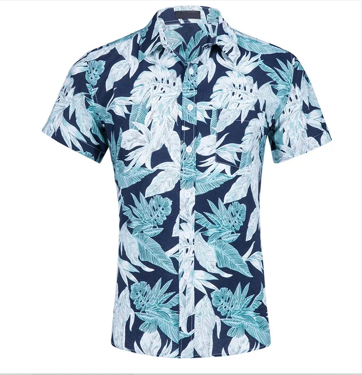 

Manufacturer Custom Fancy Island Hawaiian Printed Floral Shirts Men, As the picture