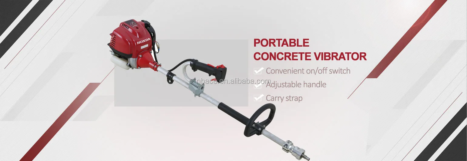 High frequency backpack portable gasoline concrete vibrator