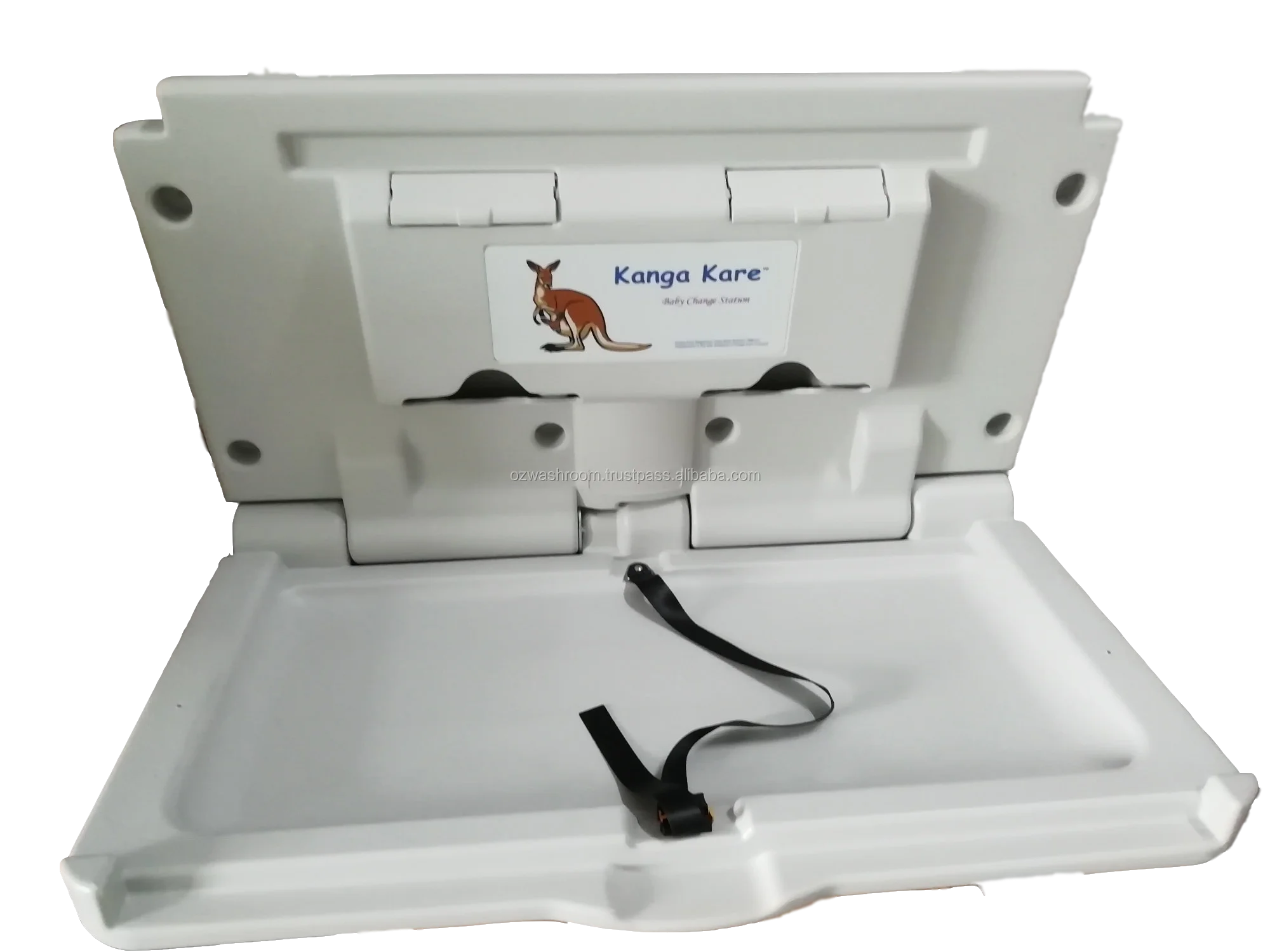 Kk1689 Fold Down Baby Changing Diaper Station Horizontal Wall Mounted. Safety Straps To Keep