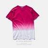 wholesale Short Sleeve Custom 100% cotton gradient color men t shirt