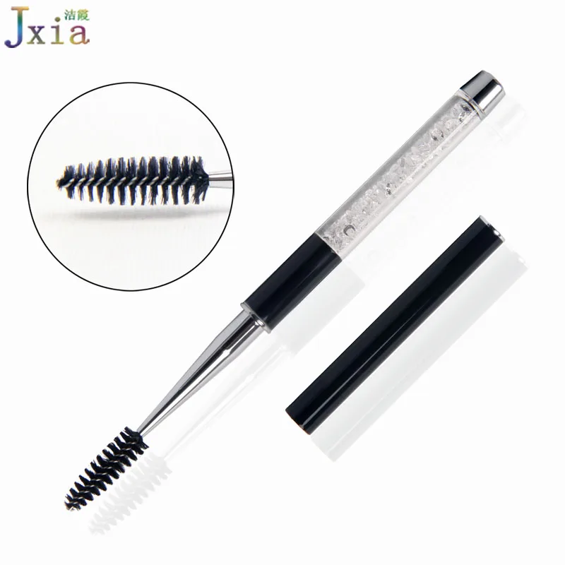 

Jiexia Support Custom Single Piece Makeup Tool Reusable Rhinestone Eyelash Brush Mascara Applicator with Cap