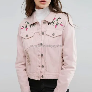 pink ladies denim jacket