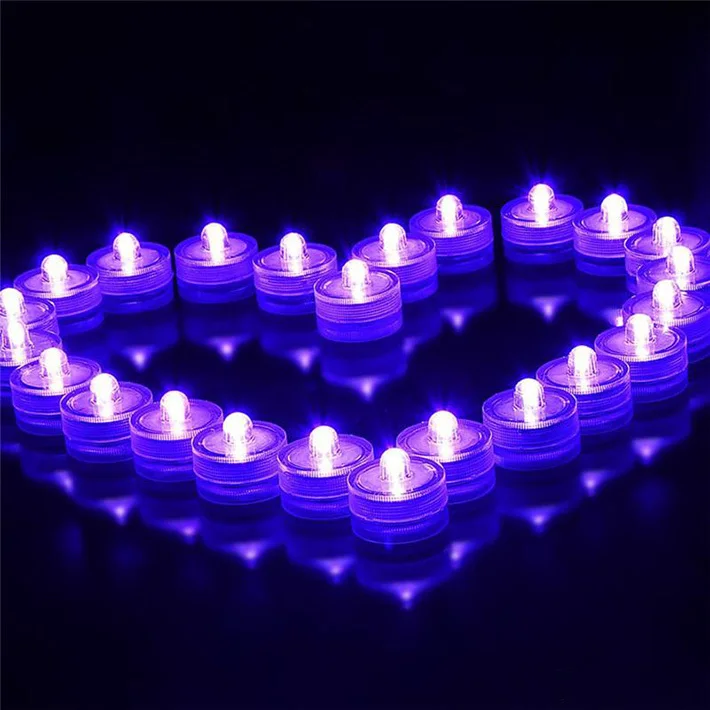Electronic Candle Light Romantic Waterproof Submersible LED Tea Light for Wedding Party Christmas Valentine Decoration