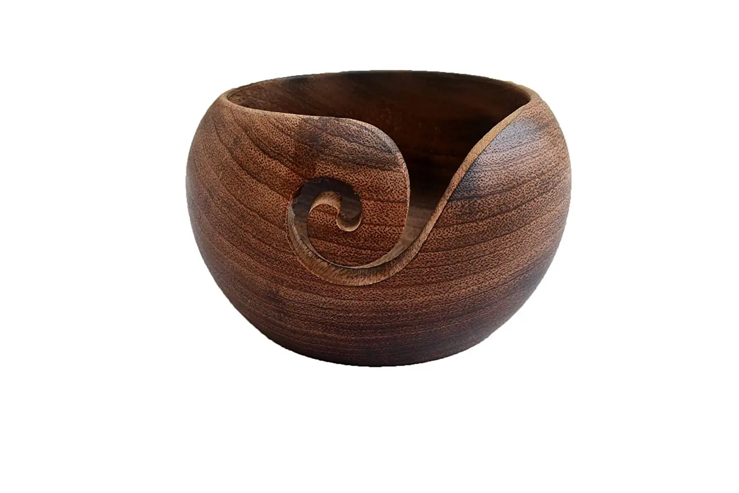 Natural Handmade Knitting Wooden Yarn Storage Bowl Perfect Yarn Ball Holder Gift