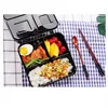 Microwavable square base catering plastic fast food packaging takeaway food lunch box container