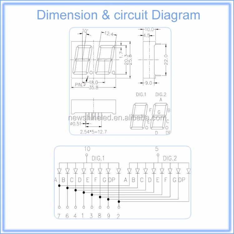 High Quality 2 Digit Led Countdown Timer Led 7 Segment Led Display 0.80 ...