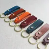 Colorful durable handmade cow leather key rings