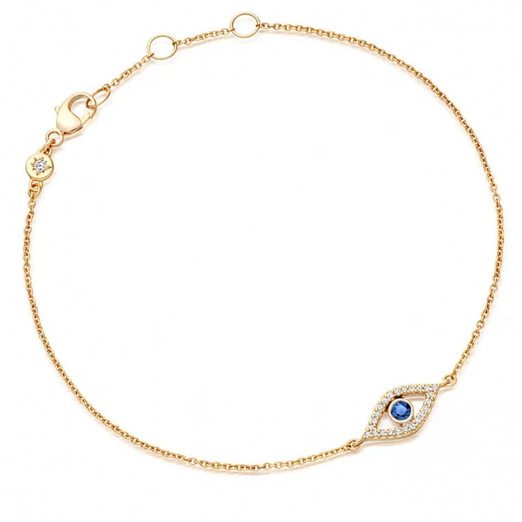 

Gemnel fashion sterling silver eye bracelet with sapphire zircon