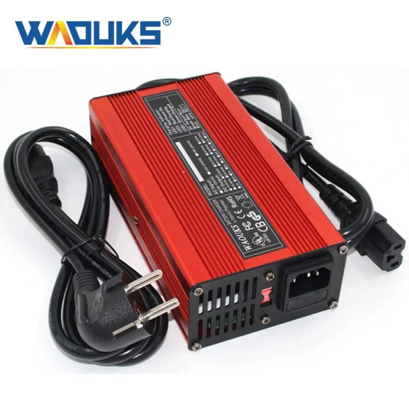 

67.2V 3A Charger For 16S 60V Li-ion Battery Pack, Configuration Input Plug and Connector, Black/silver/red/blue