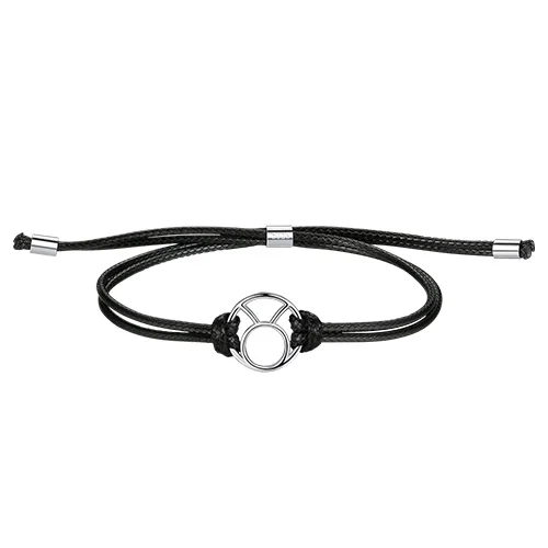 

Black Rope 925 Sterling Silver Tauru Exclusive Bracelet for Couples Vintage Wholesale Jewelry Valentine Day Gift
