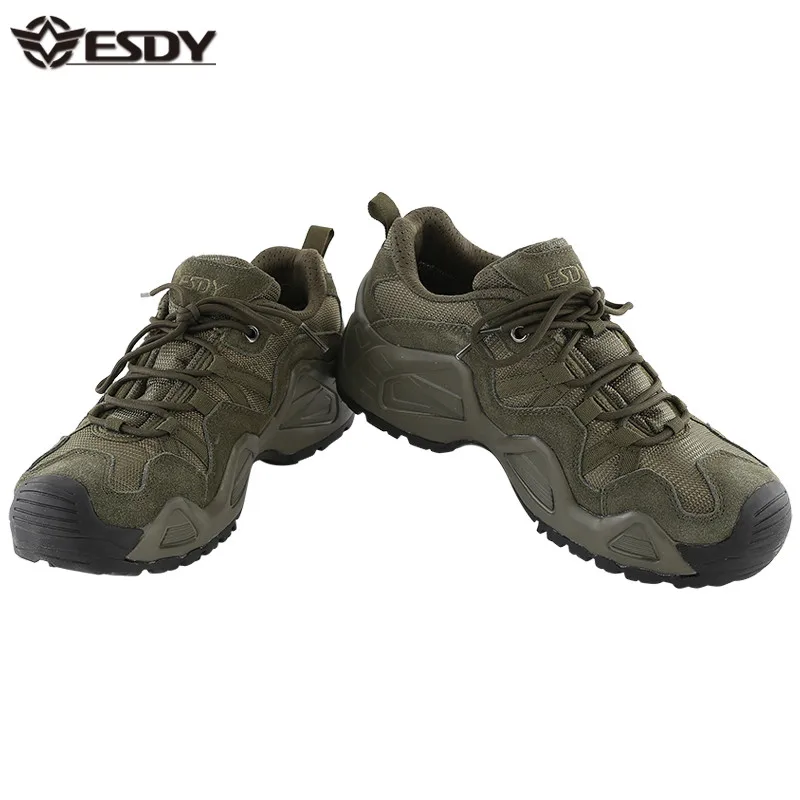 

ESDY Tactical Outdoor Hunting Breathable Hiking Walking Shoes, Black,tan,green