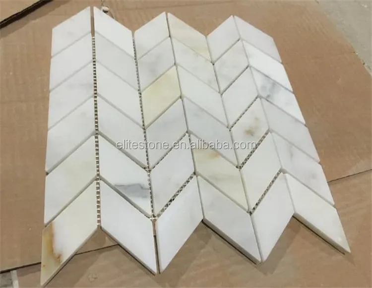 Viviano Marmo Bravos Thassos Carrara Brass Waterjet Stone Mosaic Tile For Sale Buy Stone