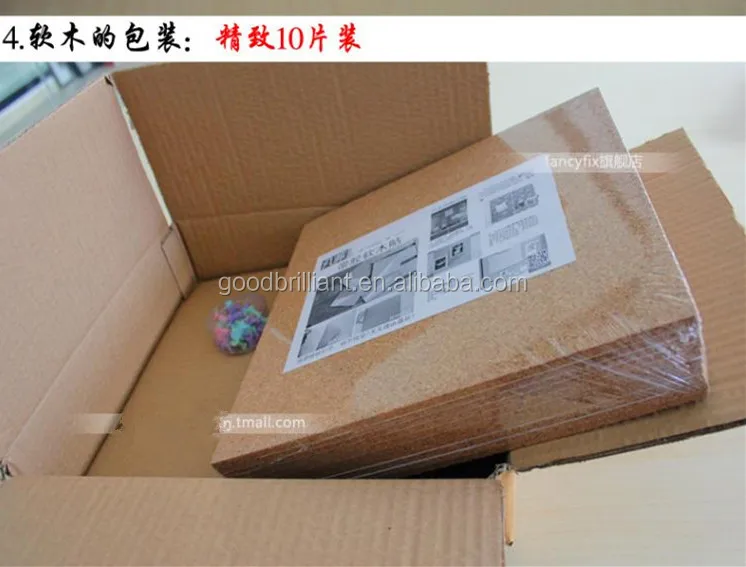 
waterproof adhesive Cork Board sticking on wall 