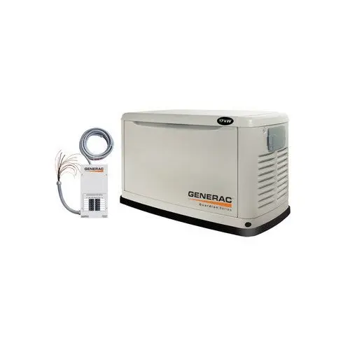 Generac Guardian Series 5873 17,000 Watt Air-Cooled Liquid Propane/Natural Gas Powered Standby Generator With Transfer Switch (CARB Compliant) (Discontinued by Manufacturer)