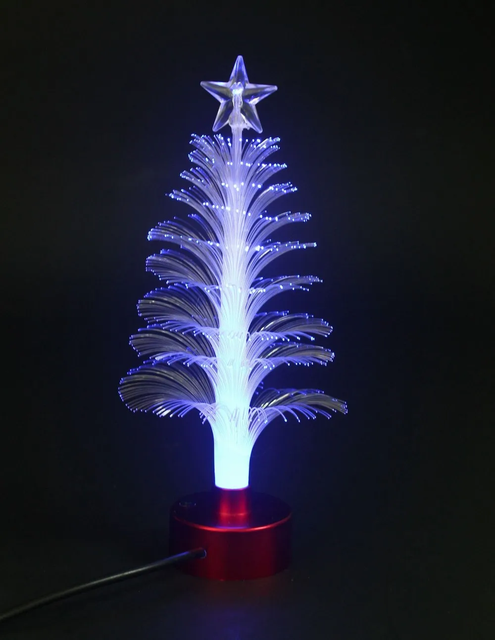 7 Color Leds 12v Car Decoration Mini Fiber Christmas Tree Buy