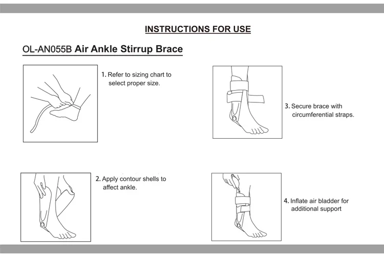 Ol-an055b High Quality Adjustable Foot Walking Orthopedic Air Cast ...