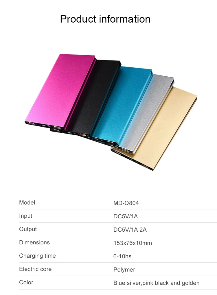 Custom gifts universal power bank 10000mah ultra slim portable power banks and powerbank usb chargers for smart phone - ANKUX.COM