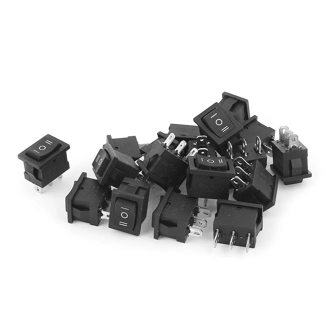 uxcell SPDT 3 Terminals 3 Position Rocker Switch AC 250V 6A AC125V 10A 18pcs