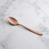 small MOQ cutlery stainless steel spoon for gift 14.5cm 20cm 19cm spoon mirror polish shinny spoon golden