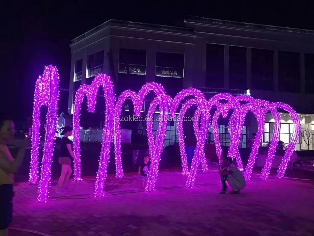 Park Parties Shopping Malls Garland Giant Outdoor Christmas Tree Decorations Rope Lights 3d