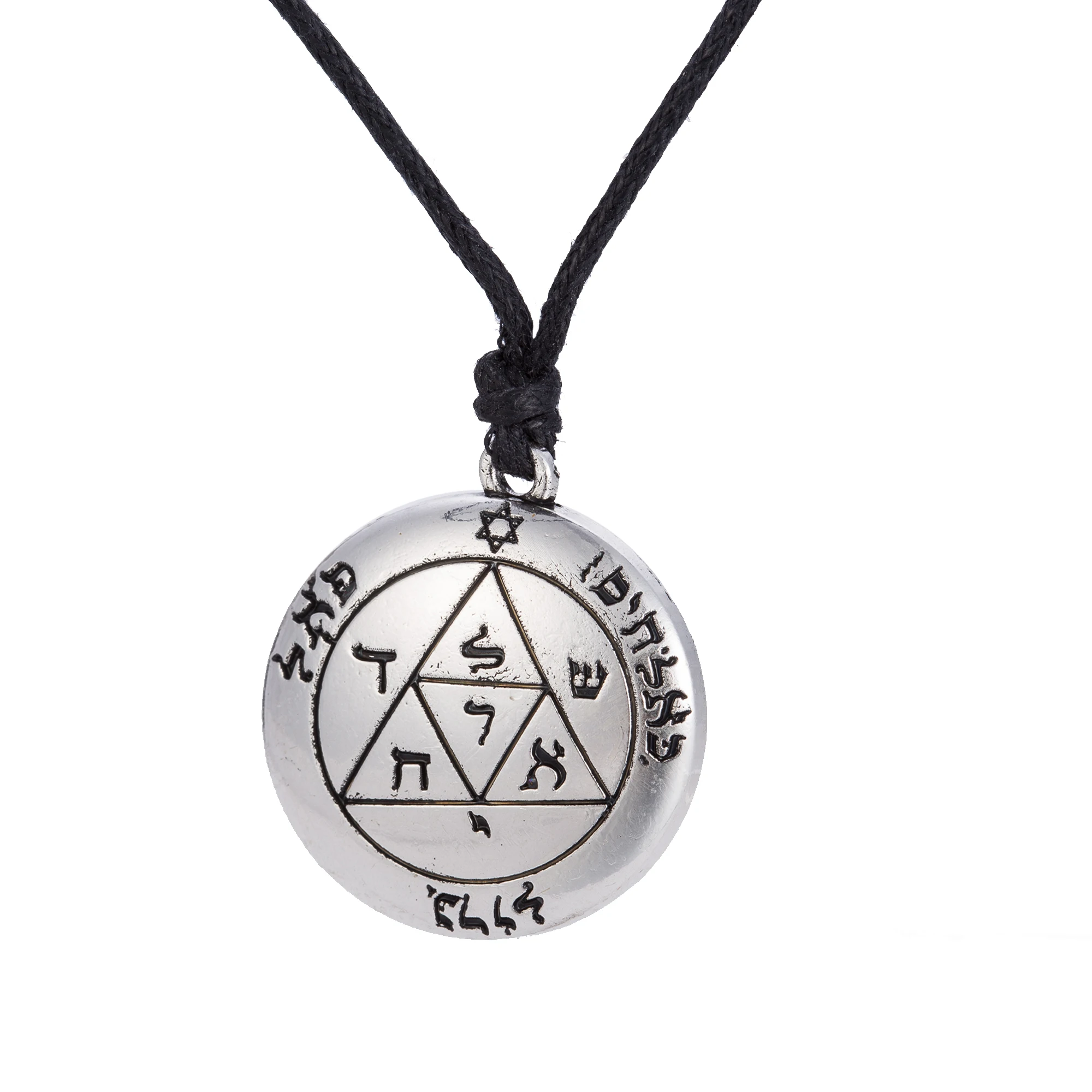 

Round Shaped Alloy Material Key of Solomon Seal Pendant Necklace Viking Jewelry, As picture