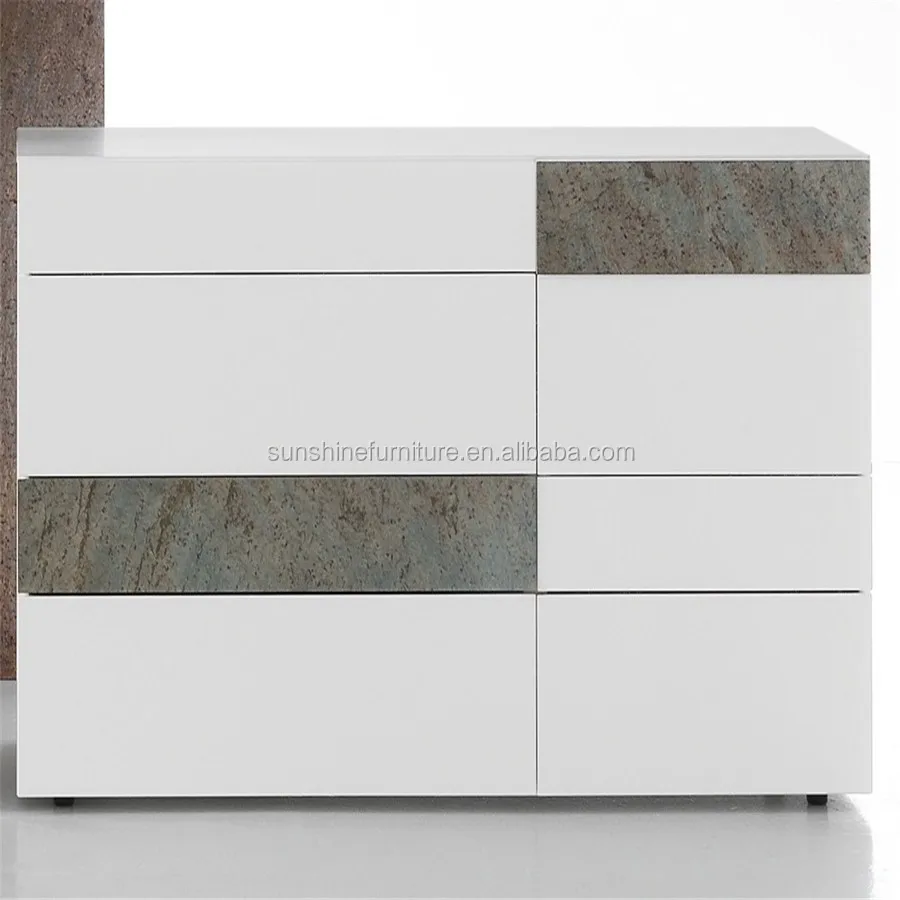Odm oem ontwerp witte goedkope meubelen slaapkamer houten ladekast ...