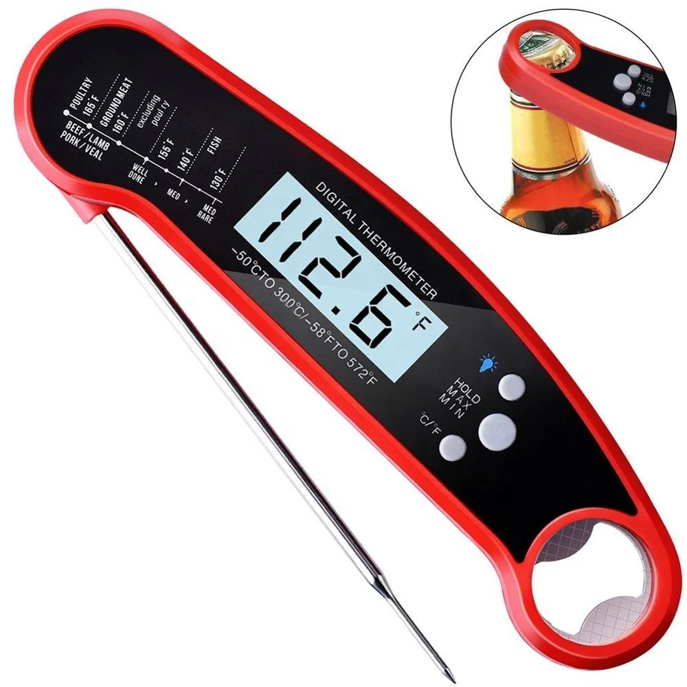 

Waterproof Digital Instant Read Meat Thermometer with Bottle Opener