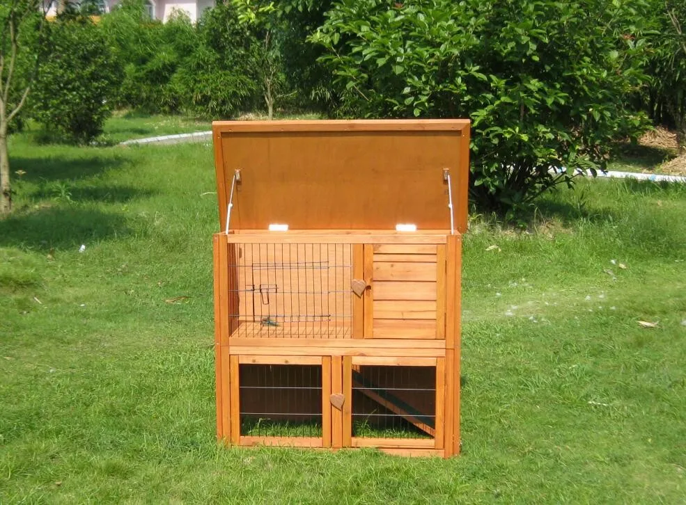 Two Storey Wooden Rabbit Hutch Meat Rabbit Cages Buy Two Storey
