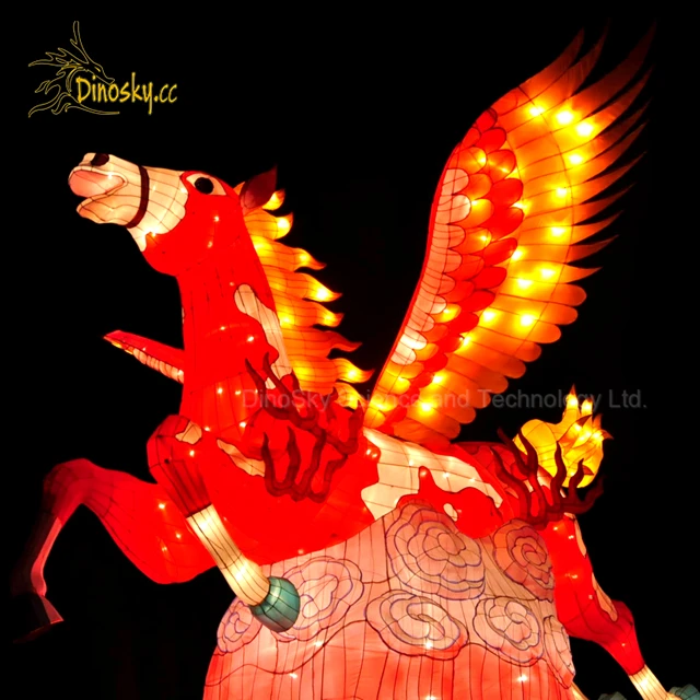 Life Size Flying Horse Led Lantern Outdoor Festival Decoration Buy