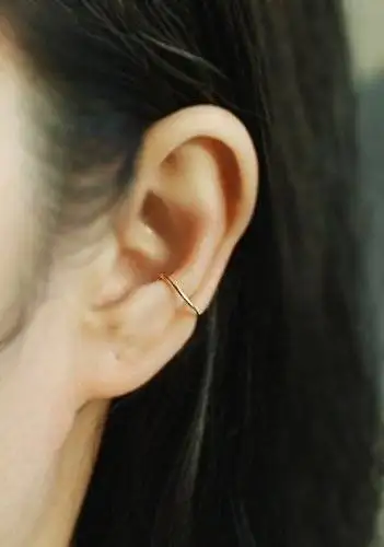 Ear Cuff, 20gauge Fake conch piercing,Fake Body Piercing,No Piercing Cartilage Ear Cuff, Ear Jacket, Ear Wrap,Gift for her, Please select an option.