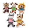 High quality cute plush toy cow keychain plush monkey keychain wholesale