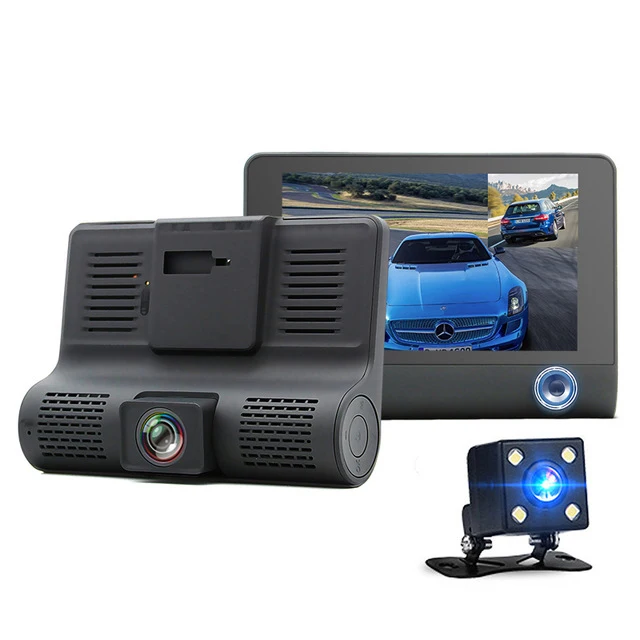 

Car Camera 4.0 inch Best Dash Cam 1080P Dual Lens with 170 degree wide angle Support Night Vision Fill Light Parkin car dvr