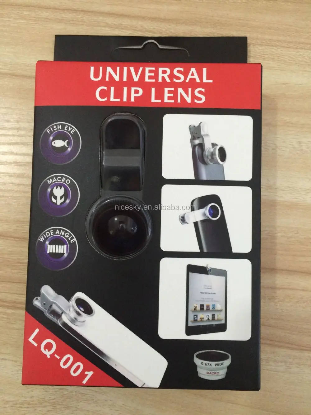 3 in 1 Universal Clip Fish Eye Wide Angle Macro Fisheye Mobile Phone Lens For iPhone 6 5 5S 4 4S Samsung HTC Nokia Free Shipping