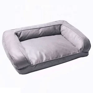 Image of Wholesale washable large pet supplies sofas elevated bed luxury memory foam cat pet dog bed set for dog