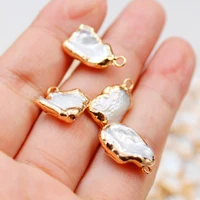 

Natural Baroque Edged Pearl Shaped Irregular Single Hanging Pearl Pendant Accessories DIY Jewelry Handmade Material