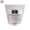 Small clear zip lock plastic packaging stand up pouches with window