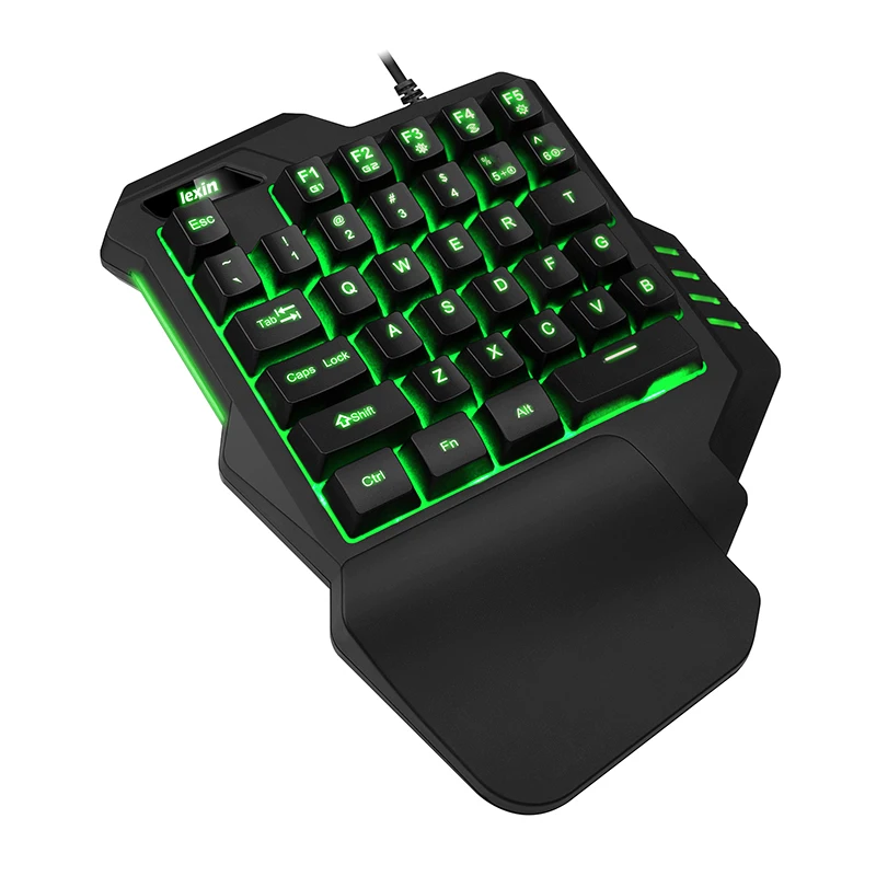 

Colorful Lights Wired 35-Keys One-hand Keyboard the Game Keyboard, Red;yellow;blue;purple