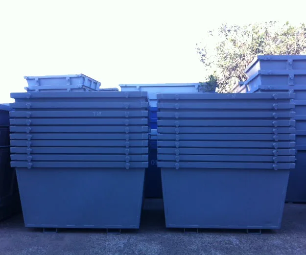 T39 2.8m3 Skip Bins Metal Scrap Bins With Crane And Tipping Eyes For